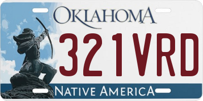 OK license plate 321VRD