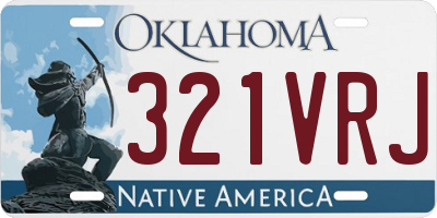 OK license plate 321VRJ