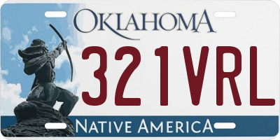 OK license plate 321VRL