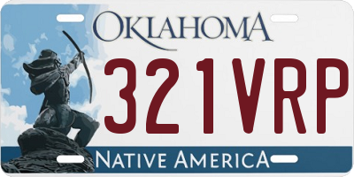 OK license plate 321VRP