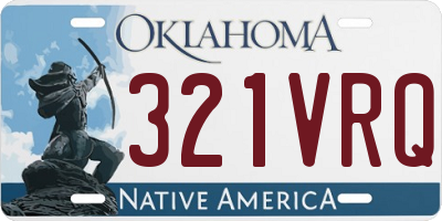 OK license plate 321VRQ