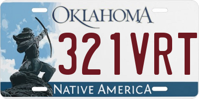 OK license plate 321VRT