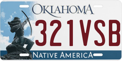 OK license plate 321VSB