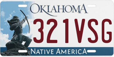 OK license plate 321VSG