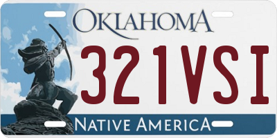 OK license plate 321VSI