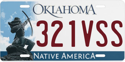 OK license plate 321VSS