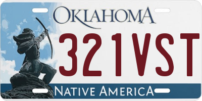 OK license plate 321VST