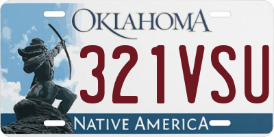 OK license plate 321VSU