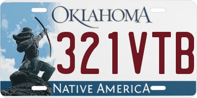 OK license plate 321VTB