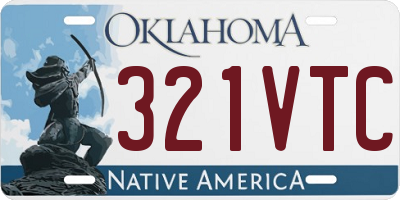 OK license plate 321VTC
