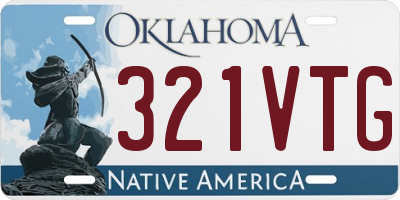 OK license plate 321VTG