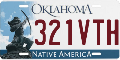OK license plate 321VTH