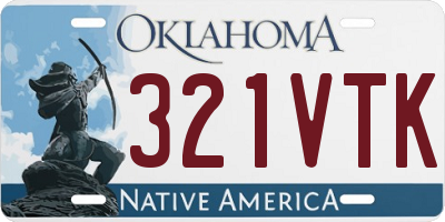 OK license plate 321VTK