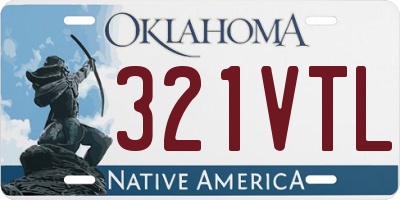 OK license plate 321VTL