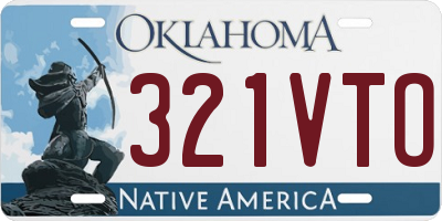 OK license plate 321VTO