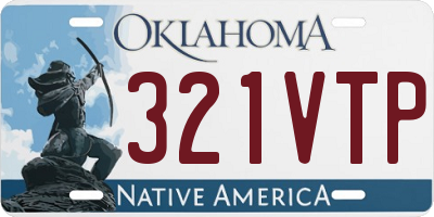 OK license plate 321VTP