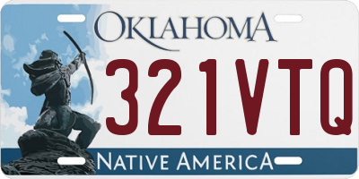 OK license plate 321VTQ
