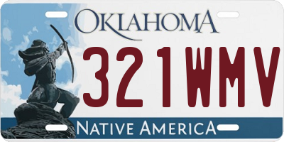 OK license plate 321WMV