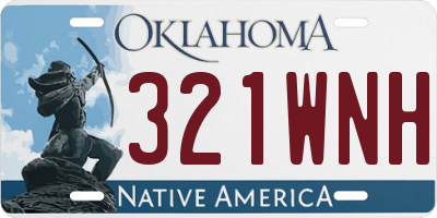 OK license plate 321WNH