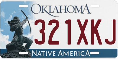 OK license plate 321XKJ