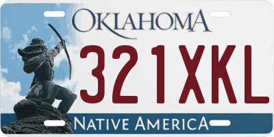 OK license plate 321XKL