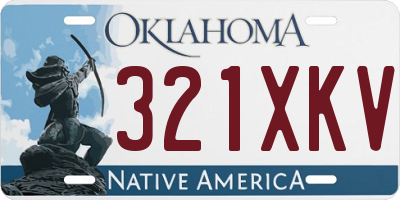 OK license plate 321XKV