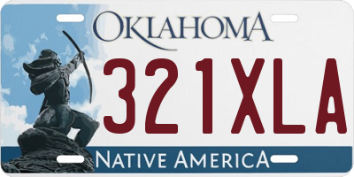 OK license plate 321XLA