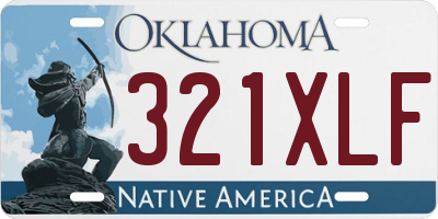 OK license plate 321XLF