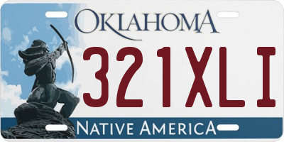 OK license plate 321XLI