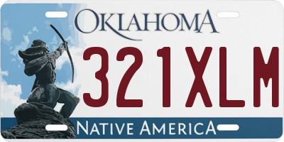 OK license plate 321XLM