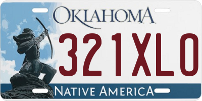 OK license plate 321XLO