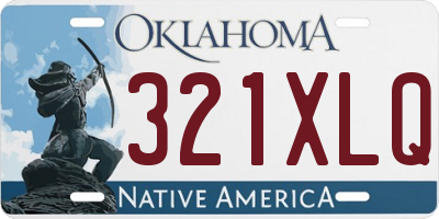 OK license plate 321XLQ