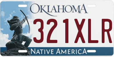 OK license plate 321XLR