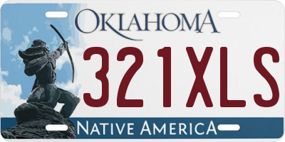 OK license plate 321XLS
