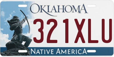 OK license plate 321XLU