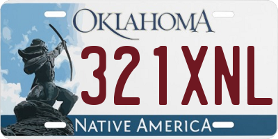 OK license plate 321XNL