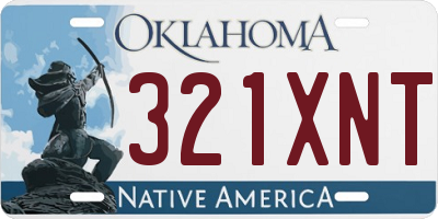OK license plate 321XNT