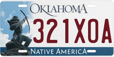 OK license plate 321XOA