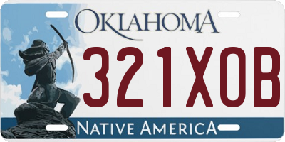 OK license plate 321XOB