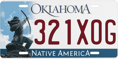 OK license plate 321XOG