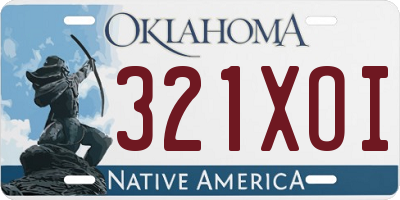 OK license plate 321XOI