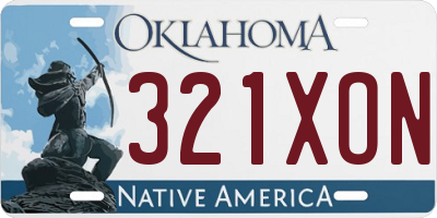 OK license plate 321XON