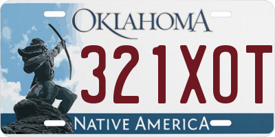 OK license plate 321XOT