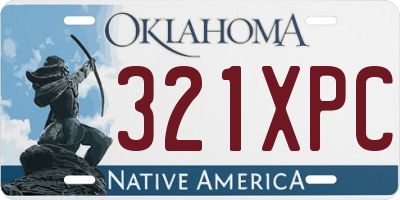 OK license plate 321XPC