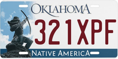OK license plate 321XPF