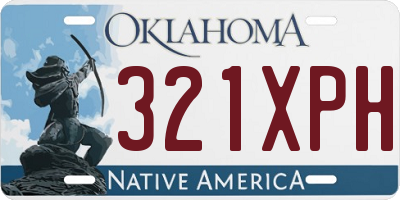 OK license plate 321XPH