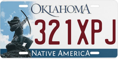 OK license plate 321XPJ
