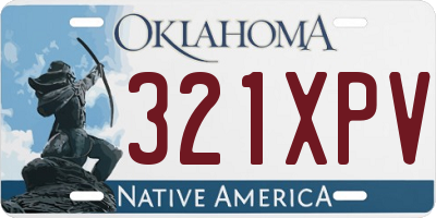 OK license plate 321XPV