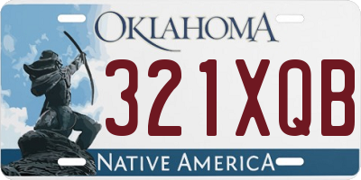 OK license plate 321XQB