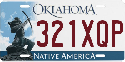 OK license plate 321XQP